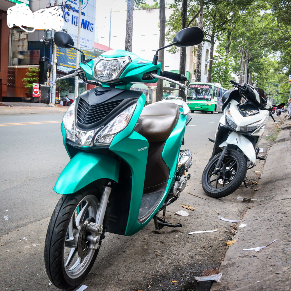 Dán xe Vision màu xanh ngọc metal - Hình ảnh 3