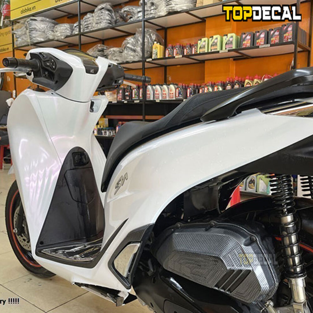 dán decal Sh trắng ngọc trai ánh hồng