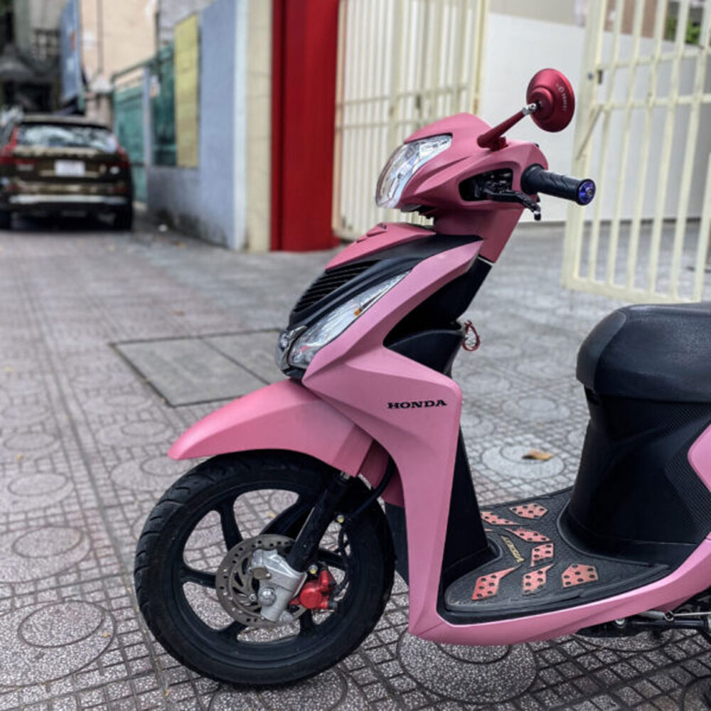 decal xe Vision màu hồng phấn