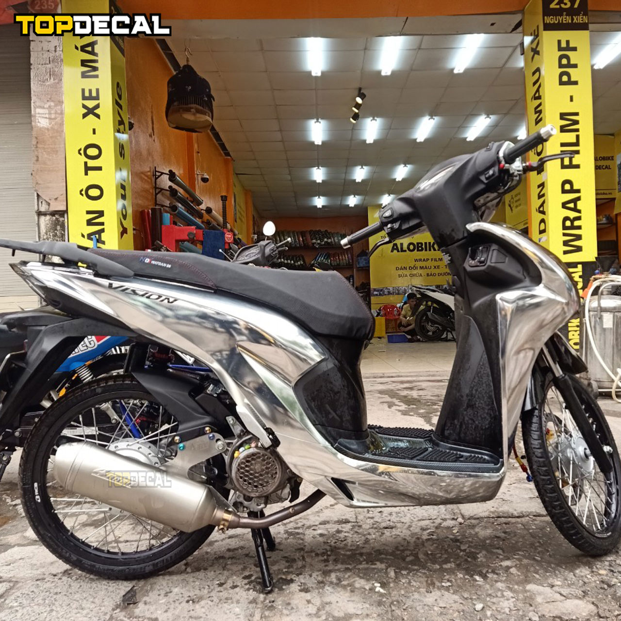 dán decal xe vision