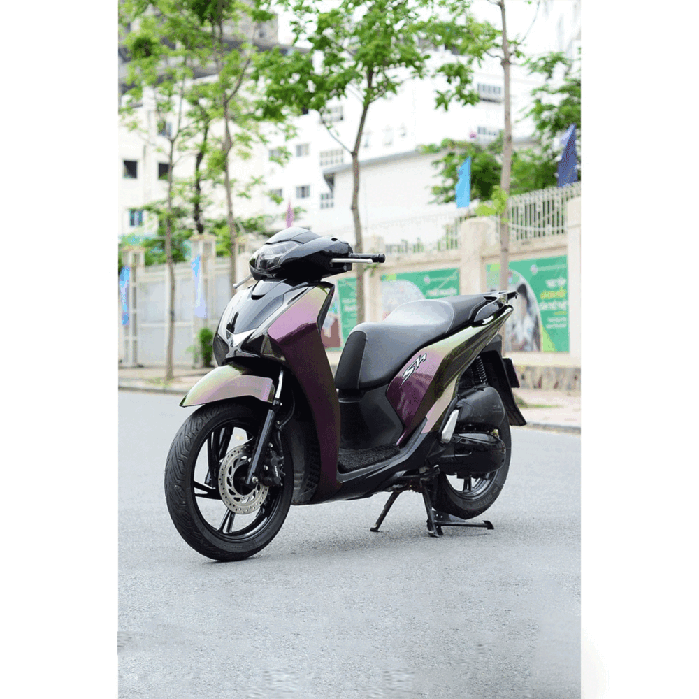 Decal xe SH màu đen ánh tím