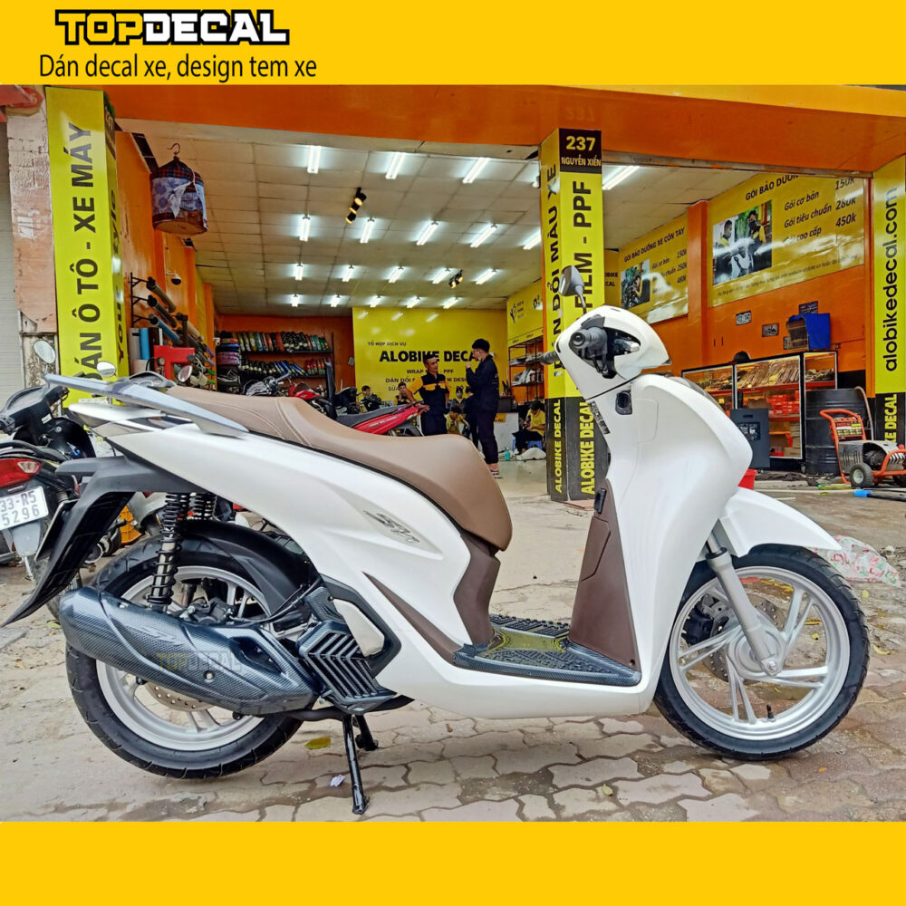 dán decal Sh màu trắng sứ