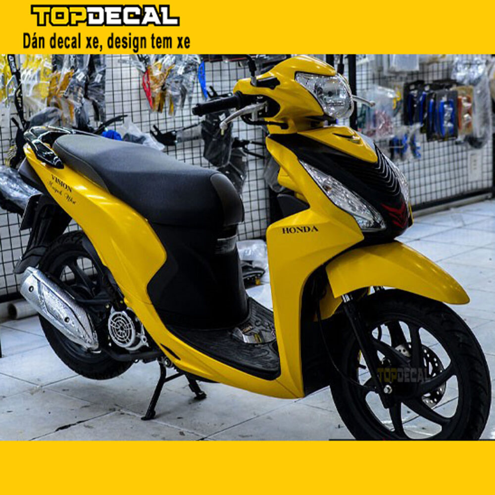 dán decal Vision màu vàng