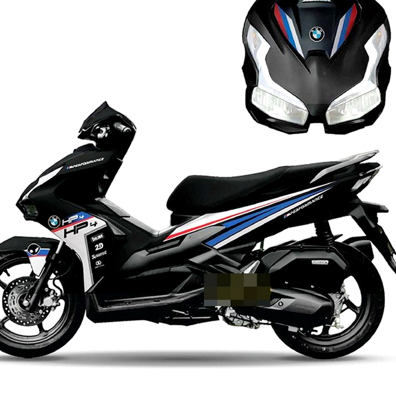 dán xe air blade đen nhám