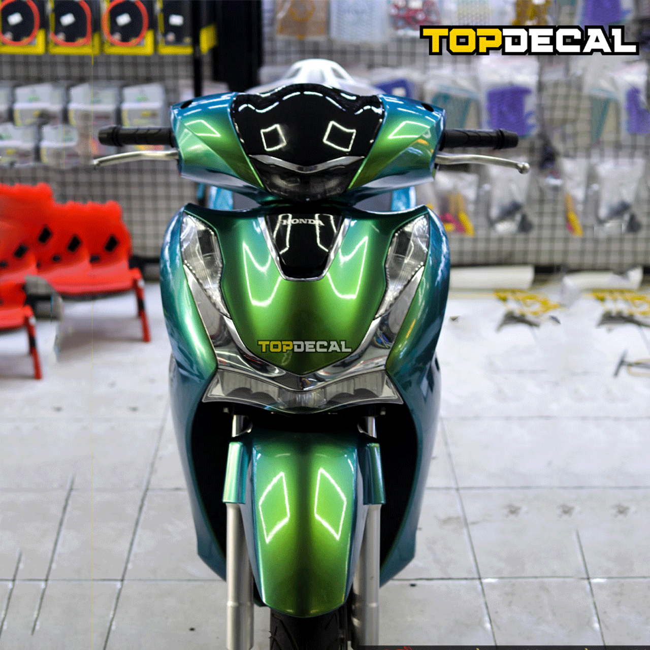 decal sh màu xanh lục bảo