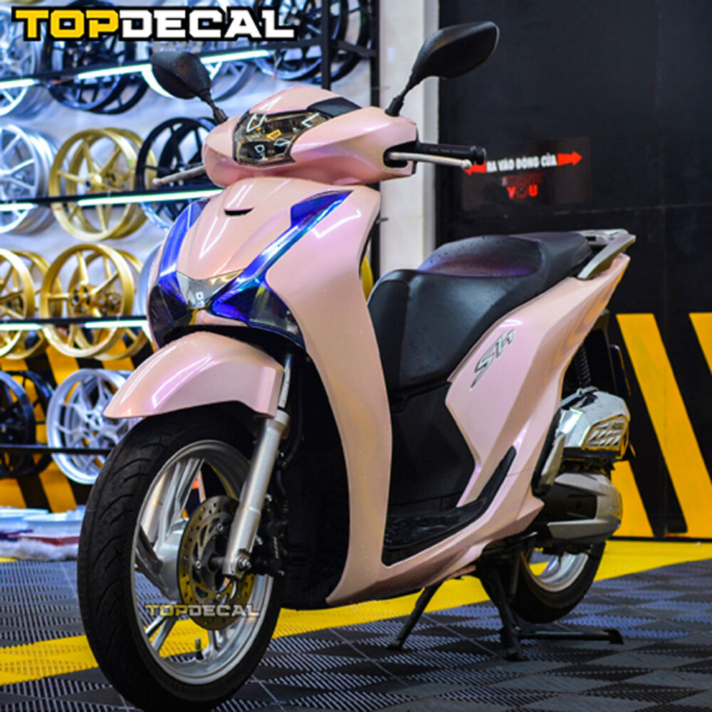 Dán xe SH hồng lì cao cấp