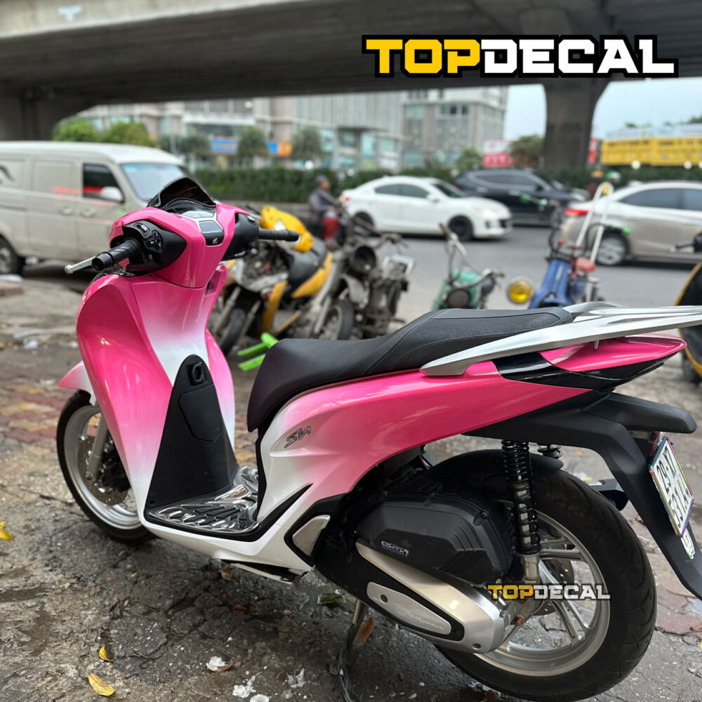 Dán decal xe SH màu Ombre đỏ trắng – Cá tính, trẻ trung và đầy nổi bật - Hình ảnh 4