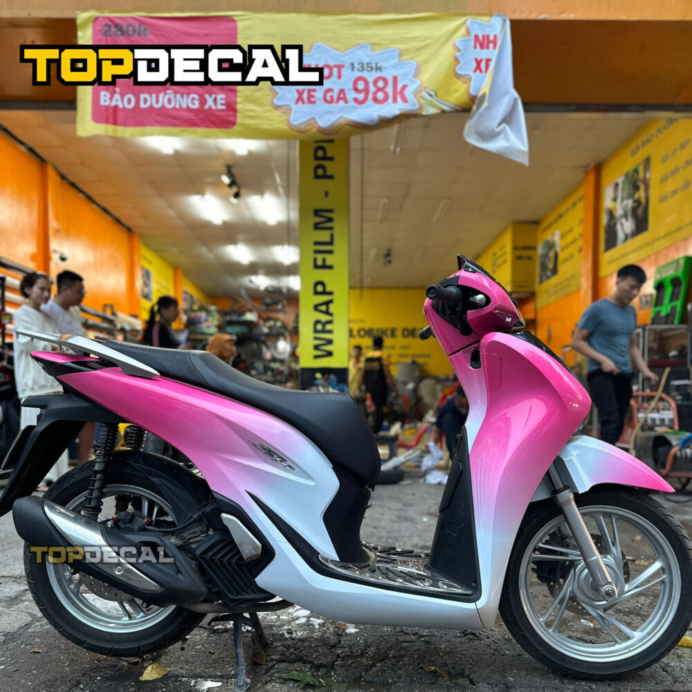 Dán decal xe SH màu Ombre đỏ trắng – Cá tính, trẻ trung và đầy nổi bật - Hình ảnh 5
