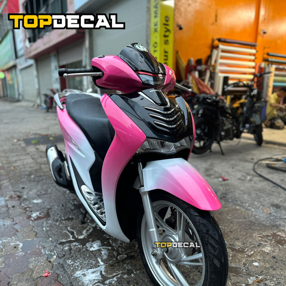 Dán decal xe SH màu Ombre đỏ trắng – Cá tính, trẻ trung và đầy nổi bật - Hình ảnh 6