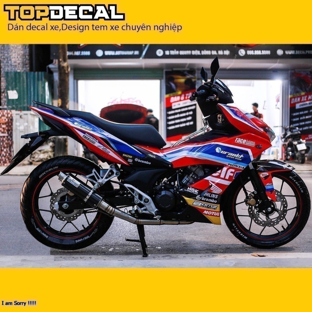 dán tem trùm winner x racing honda
