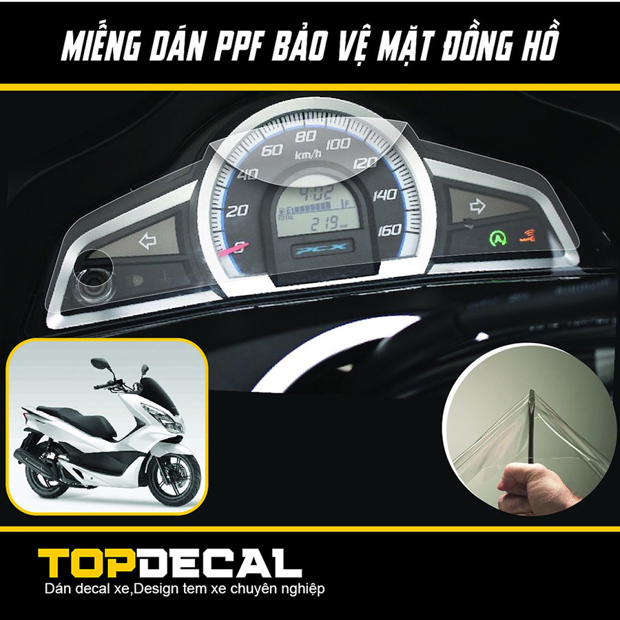 dán ppf mặt đồng hồ pcx