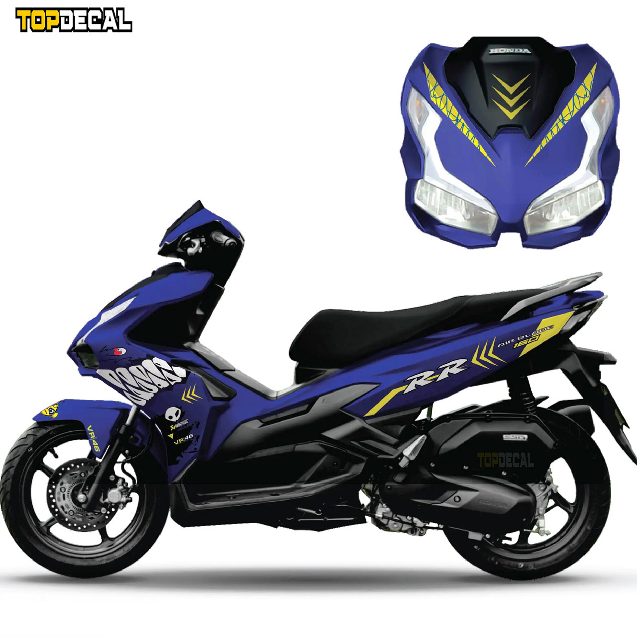 dán tem xe Air Blade cá mập đẹp