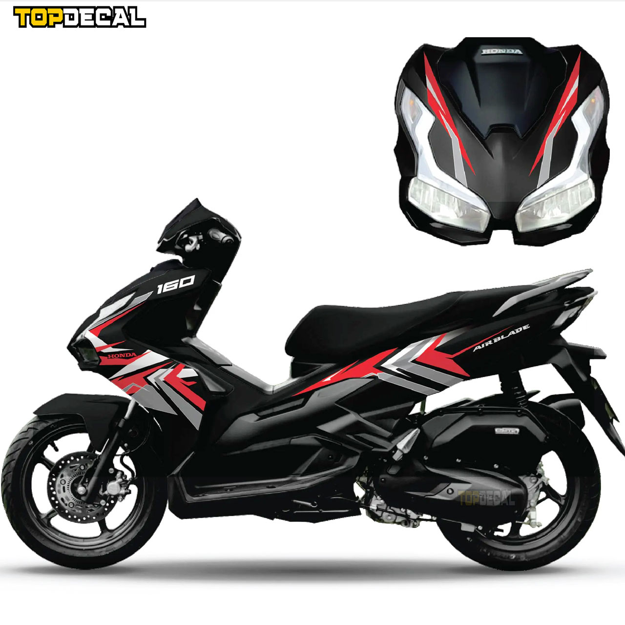 giá dán tem xe Air Blade năng động 
