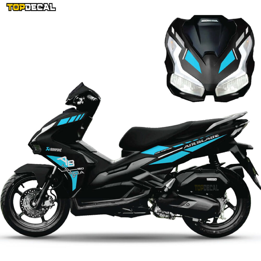 Bộ tem Air Blade thiết kế Honda Akrapovic - Ảnh 6