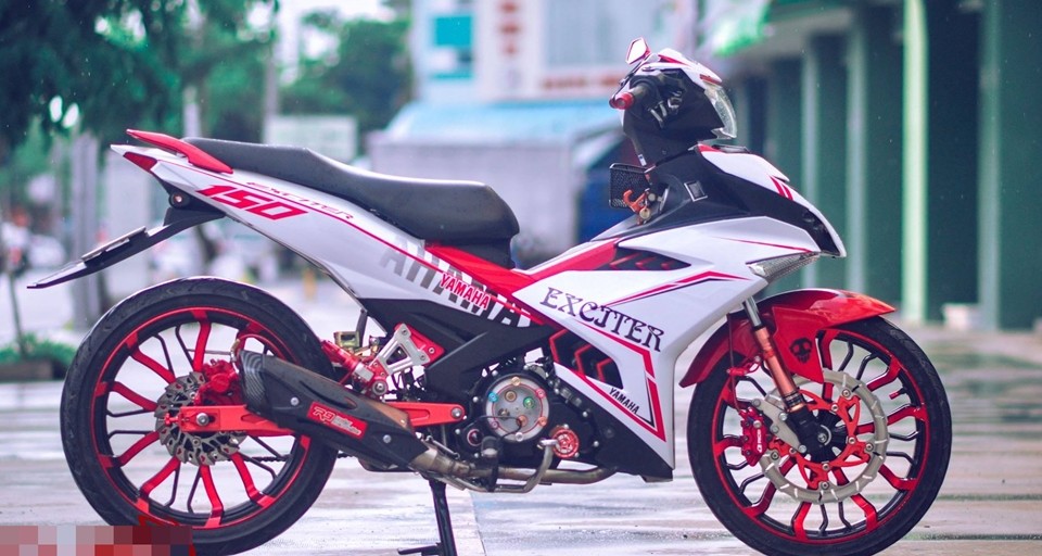 tem xe exciter 150 trắng đỏ đẹp nhất