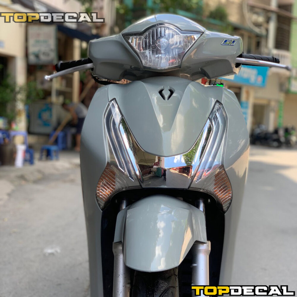 Dán xe SH màu xám lụa đậm - Hình ảnh 5