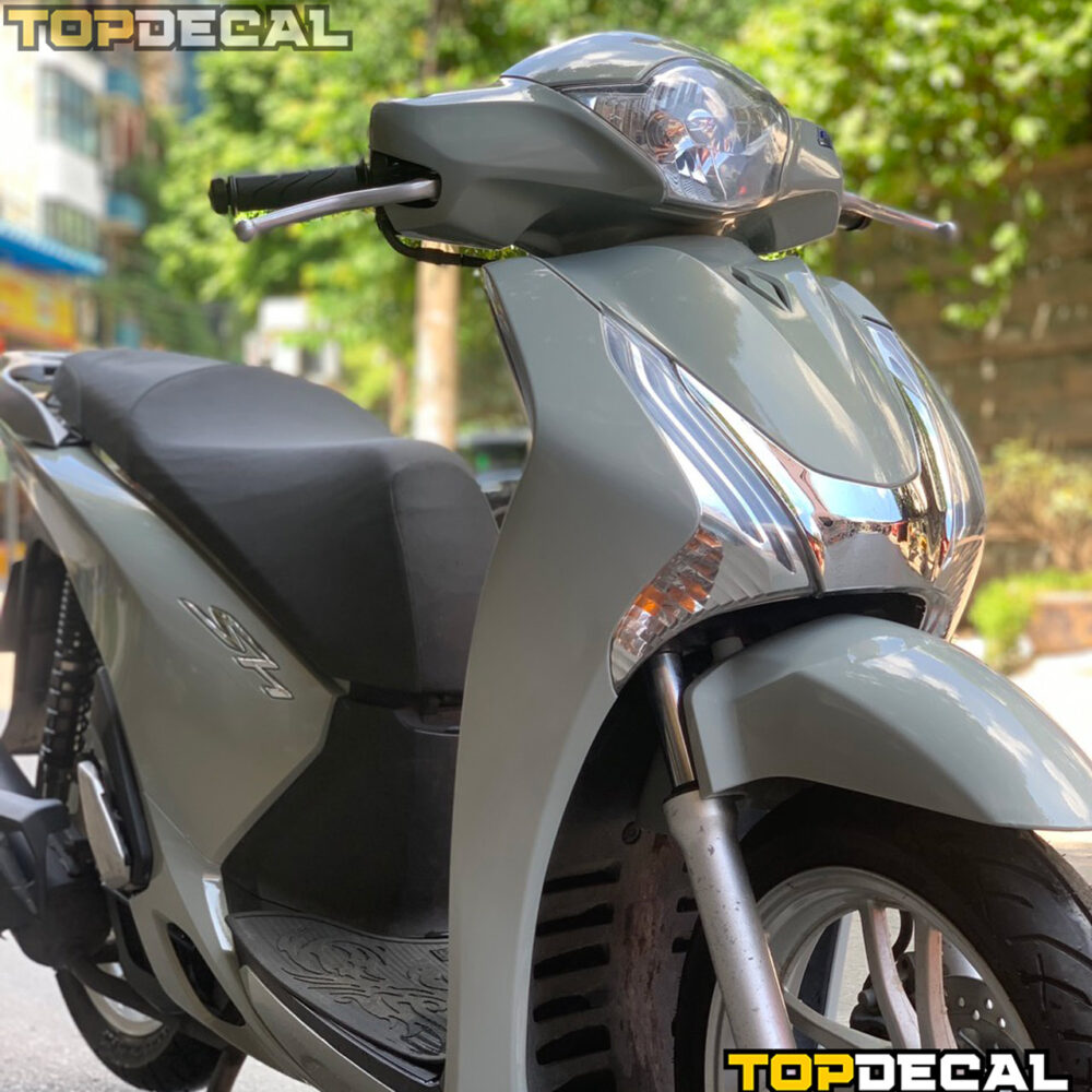 Dán xe SH màu xám lụa đậm - Hình ảnh 3