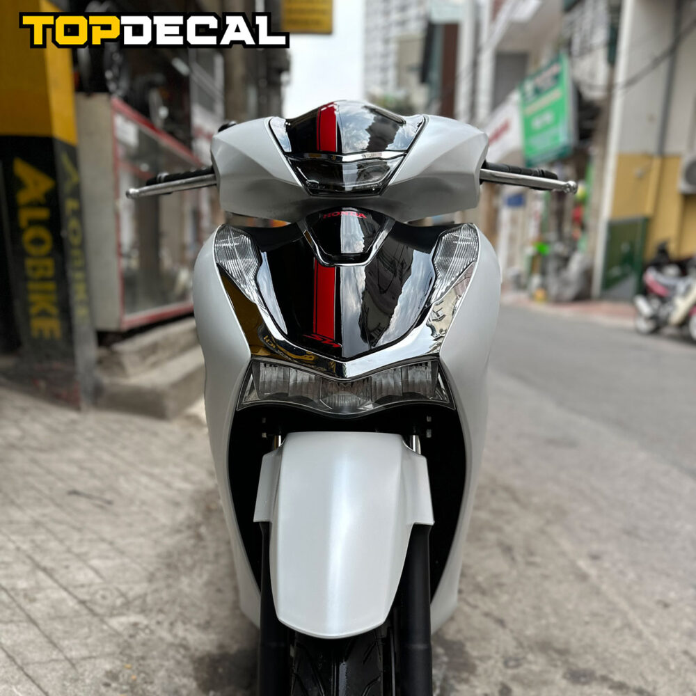 dán xe sh màu trắng ngọc trai