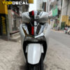 dán xe sh màu trắng ngọc trai