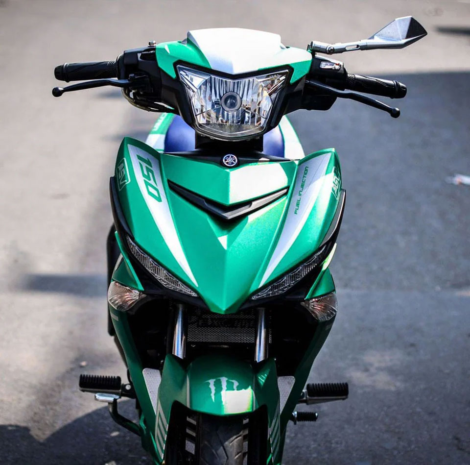 Dán xe Exciter 150 màu xanh
