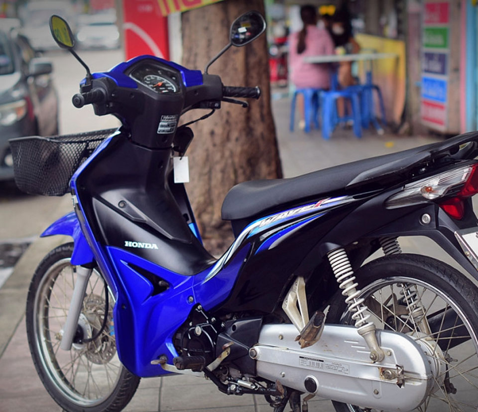Dán xe Wave màu xanh dương