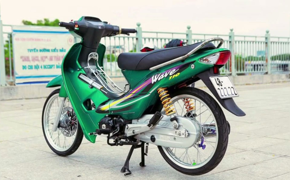 Dán decal xe Wave màu xanh lục