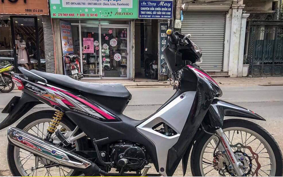 Dán xe Wave màu đen