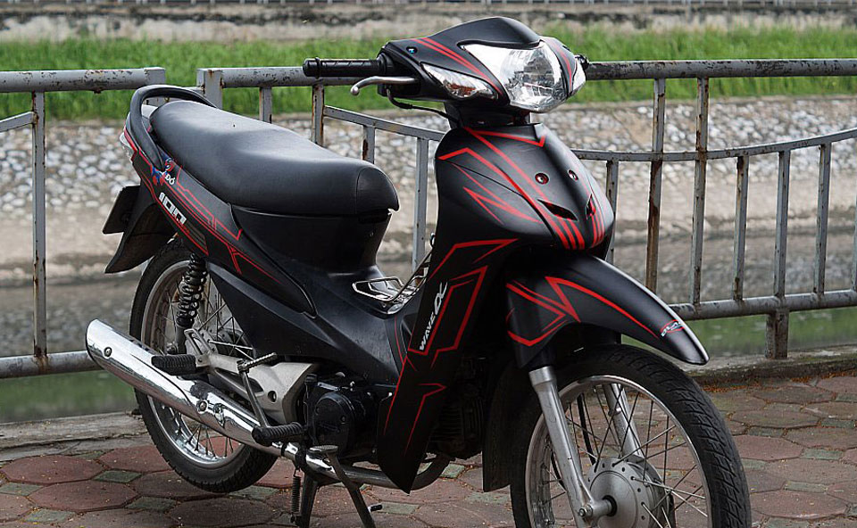 Dán xe Wave màu đen