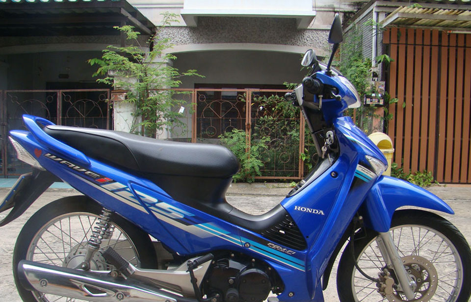 Dán xe Wave màu xanh dương