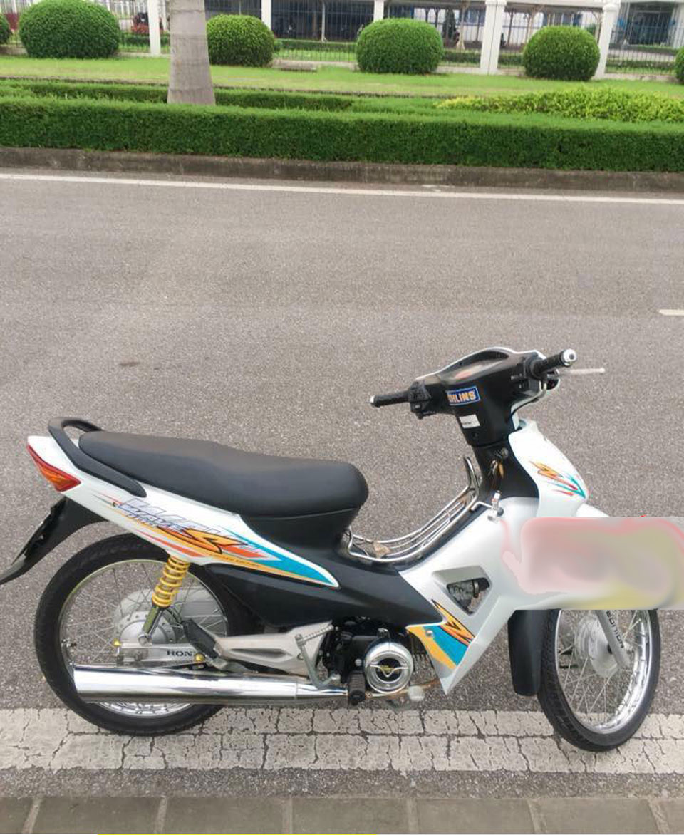 Dán xe Wave màu trắng