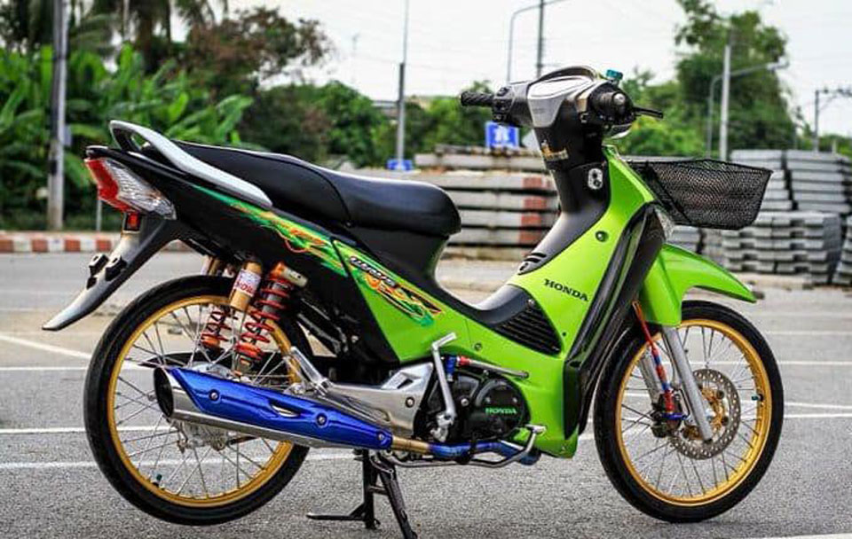 Dán decal xe Wave màu xanh lục