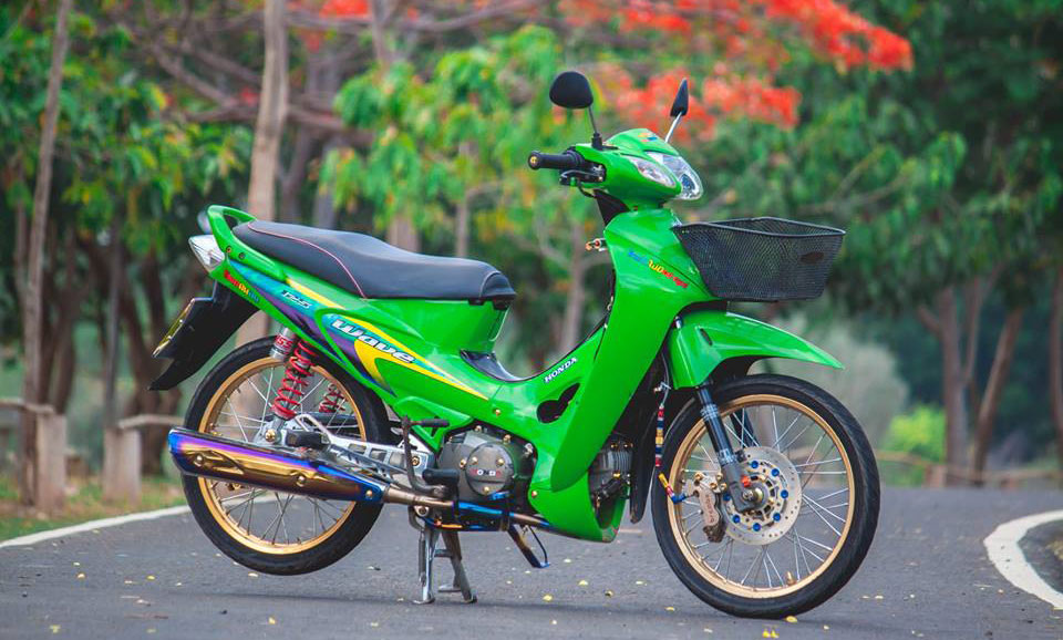 Dán decal xe Wave màu xanh lục